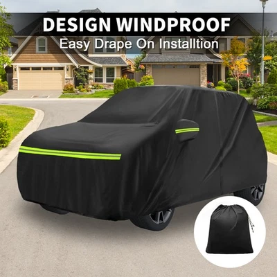 Waterproof 210D-PU Car Cover for Fiat Panda III 2011-2024 with Zipper Foto 1 de 4