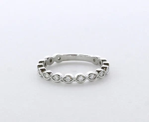 0.2 CT Lab-Created Diamonds D/VVS2 Round Cut 14K White Gold Vintage Wedding Ring - Picture 1 of 4