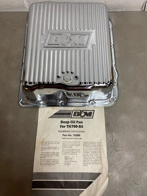 New B&M 70289 Chrome Deep Automatic Transmission Pan 700R4 Iroc Z28 Corvette T/A - Image 1 of 4