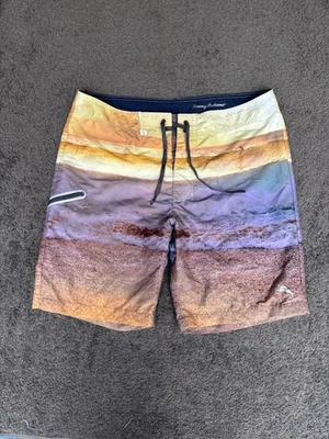 Tommy Bahama Swim Short Mluticolour Men Size 34 Striped Polyester LaceUp Pull On - Image 1 of 4