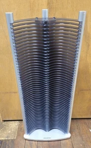 Atlantic 100 CD Tower Rack Holder Double Sided 50-50 Vintage 2000s Silver Black - Picture 1 of 5