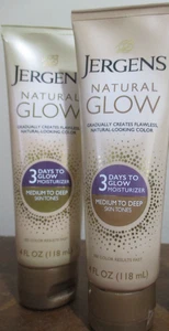 2x Jergens Natural Glow 3 días para brillar hidratante piel media a profunda/bronceada 4 oz - Imagen 1 de 1