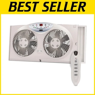 Reversible Window Fan, 3 Speeds, Programmable Thermostat - Image 1 of 4
