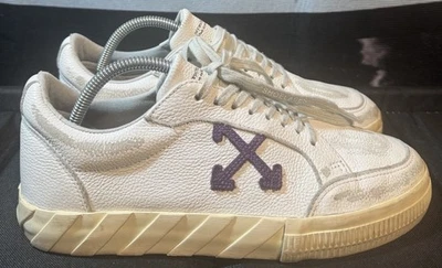 Zapatillas blancas bajas vulcanizadas blancas envejecidas Off White para mujer talla 41 Foto 1 de 4