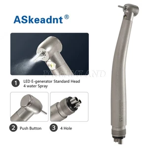 NSK Style Dental Glasfaser High Speed Handstück LED E-Generator 4 Spray 4 Loch - Bild 1 von 24