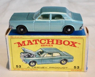Matchbox Series No. 53 Ford Zodiac Mk IV. Mint with Original Superb Box. - Image 1 of 4