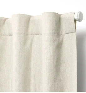 Ralph Lauren 1 Sallie Blackout Curtain Panel Rod Tab Pocket Beige Cream Lined 84 - Picture 1 of 7