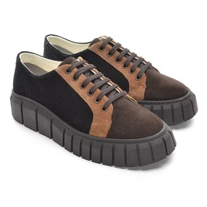 Womens Diane B. Rebaund $325 Platform Sneakers 39 / 9 Tri Color Suede Shoes New - Picture 1 of 7