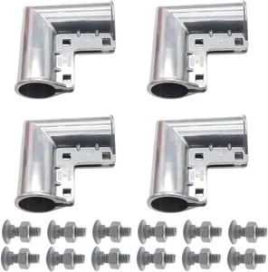 4 Packungen Maschendrahtzaun Torecken, Aluminium Torecke Anzug 1 3/8" x 1 3/8" - Bild 1 von 3