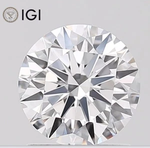 IGI Certified Lab Grown CVD Diamond ROUND Cut 0.7 Ct E Color VS2 Clarity Stone - Picture 1 of 14