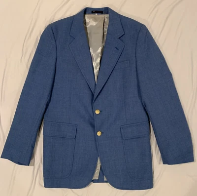 Chaqueta Blazer Abrigo Deportivo English Manor Para Hombres Talla 37R Denim Azul Mezcla Acrílico Foto 1 de 4