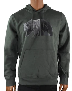 The North Face Mens Box Bear PO Hoodie New M Green black Logo Pockets Graphic - Picture 1 of 8