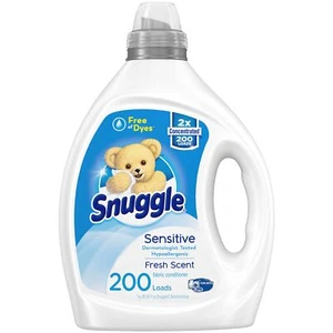 Snuggle Liquid Fabric Softener, Dye Free for Sensitive Skin, 2X Concentrated, - Picture 1 of 9