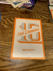 Neil Diamond 10 Security Backstage Pass 1986 orange - Bild 1 von 2