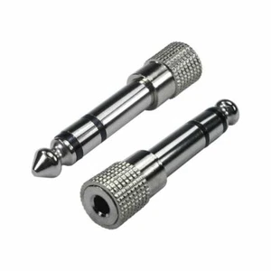 3.5mm Female Socket to 6.35mm 1/4" Inch Male Plug Stereo Headphone Audio Adapter - Picture 1 of 1