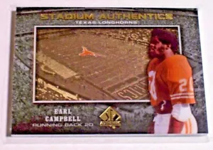 Auténtico Stadium Authentics 2012 SP Earl Campbell Texas Longhorns Oilers Saints - Imagen 1 de 1