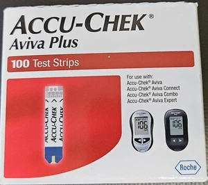 Accu-Chek Aviva Plus Test Strips 100ct Exp 4/30/2026 - Picture 1 of 4