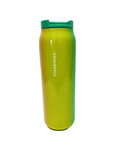 Starbucks Citrus Green Gradient Steel Vacuum Water Bottle Tumbler 20OZ Thermos - Picture 1 of 4