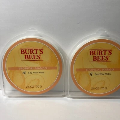 Burt's Bees cera de soja derrete tortas manga tropical conjunto descontinuado de 2 - Imagem 1 de 4