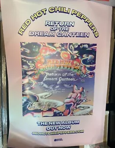 RED HOT CHILI PEPPERS SHOP PROMO POSTER FOR 'Return Of The Dream Canteen' NEW - Imagen 1 de 1
