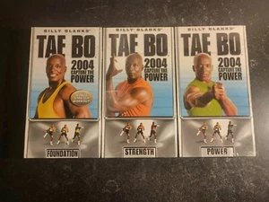 3 2004 Tae Bo Vhs Tapes All New/Sealed Strength Power Foundation Billy Blanks - Picture 1 of 2