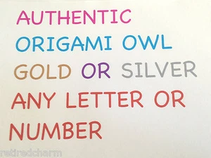 ❤️AUTHENTIC ORIGAMI OWL ALPHABET CHARM ~ ANY ~ SILVER OR GOLD LETTER OR NUMBER❤️ - Picture 1 of 3