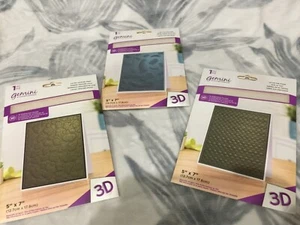 Crafter's Companion Gemini 5" x 7" 3D Embossing Folder Prints - SET OF 3 New - Picture 1 of 12