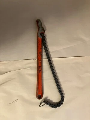 Ridgid 12" Chain Pipe Wrench C-12 4" Pipe Max USA - Image 1 of 3