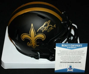 Drew Brees signed Eclipse Mini Helmet, New Orleans Saints, Purdue, Beckett BAS - Picture 1 of 4