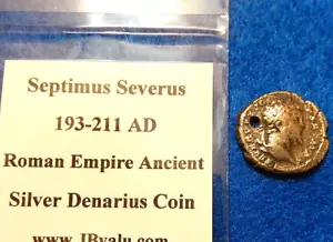 193-211 n. Chr. Septimus Severus antike römische Silberdenarmünze 2,4 Gramm, 19 mm - Bild 1 von 5