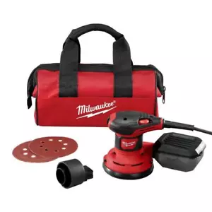 Milwaukee Palm Sander 5 in Random Orbit 3 Amp Corded Variable Speed Tool Bag - Picture 1 of 4