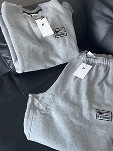 Brand New Nike X Stussy Crewneck Sweatshirt + Sweatpants Set With Quick Ship (L) - Picture 1 of 18