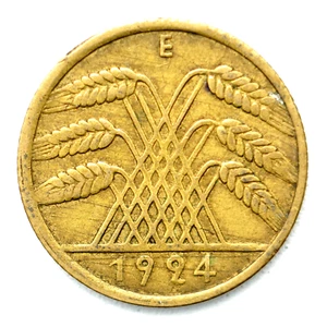 1924E Germany, Weimar Republic 10 Rentenpfennig Coin, km33 π©πͺ π π‘ - Picture 1 of 5