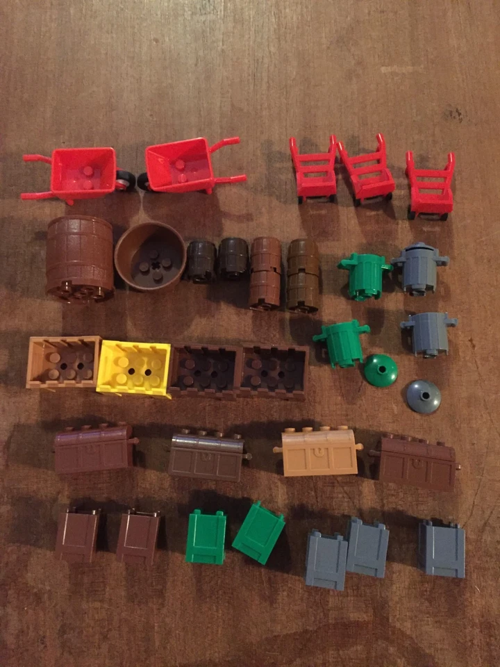 LEGO- BARRELS, CHESTS, CRATES, CANS, CABNETS, ETC- YOU CHOOSE FROM LIST YOU PICK - Image 1 of 1