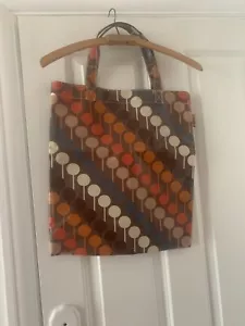 Unusual Design Orla Kiely Tote Bag Oil-Cloth & Leather - Picture 1 of 8