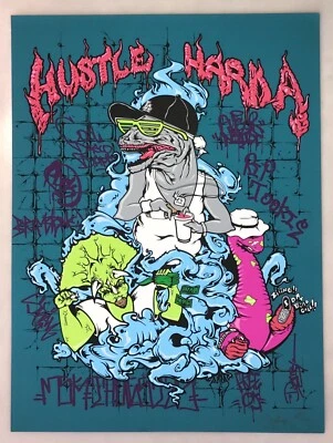 Hustle Harda Augor Rime Graffiti Street Art MSK POSTER SILK SCREEN Signed 18x24 - Image 1 of 4