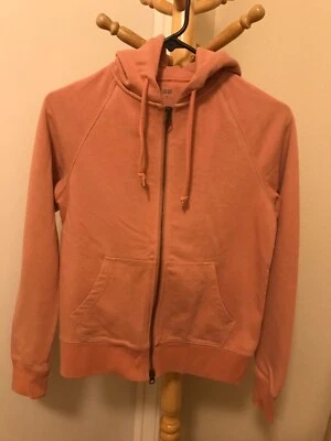 Sudadera con capucha y bolsillos naranja con cremallera completa Uniqlo XS para mujer Foto 1 de 4