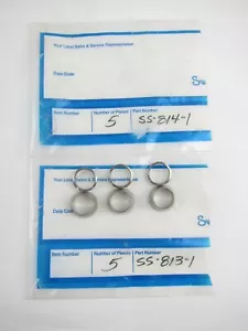 New Lot Of 3 Swagelok SS-813-1 And SS-814-1 Stainless Steel Ferrules - Picture 1 of 1