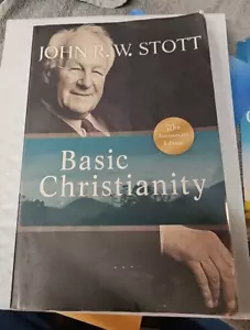 BASIC CHRISTIANITY, PAPERBACK BY JOHN STOTT, 50TH ANNIVERSARY EDITION, GUC - Foto 1 di 2