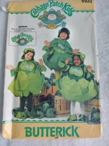 Butterick 6920 Patrón de Disfraz de Halloween Parche de Col Infantil para Niños. Talla 2-6X - Imagen 1 de 2