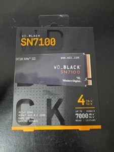 NEW - WD BLACK SN7100 4TB M.2 2280 NVMe SSD 7,250MB/s Gen 4 PCIe WDS400T4X0E - Picture 1 of 2