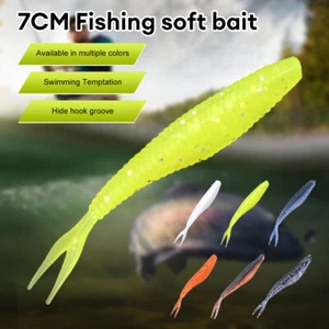 10 Stück/Pack 7cm/1,5g Weichplastik Angelköder Swimbait Fischköder Tackle Schwanz - Bild 1 von 21