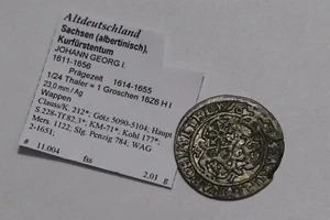 🧭 🇩🇪 GERMANY SAXONY 1/24 THALER 16Z6 HI SILVER SHARP DETAILS B79 #W596 - Picture 1 of 3