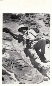 "Dinosaur Jim" James A. Jensen original autograph maxi photo Paleontology - Picture 1 of 3