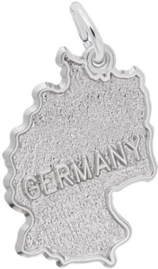 Sterling Silver Germany Map Charm by Rembrandt - Picture 1 of 2
