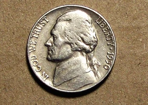 1950 P JEFFERSON NICKEL TATSÄCHLICHE MÜNZE 90518200-05 - Bild 1 von 2