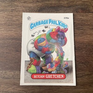 1987 Topps Garbage Pail Kids GPK Series 9 A #376a Retchin' Gretchen, 2 Star Back