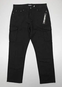 Karl Lagerfeld Paris Cargo Pants Black Cotton Stretch Men's Size 32x30 - Picture 1 of 5