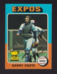 1975 TOPPS BASEBALL SET 229 BARRY FOOTE RC MONTREAL EXPOS NM-MT 8