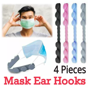 4x Face Mask Adjustable Ear Hook Strap Extension Ear Saver Fixing Clip Buckle - Picture 1 of 9